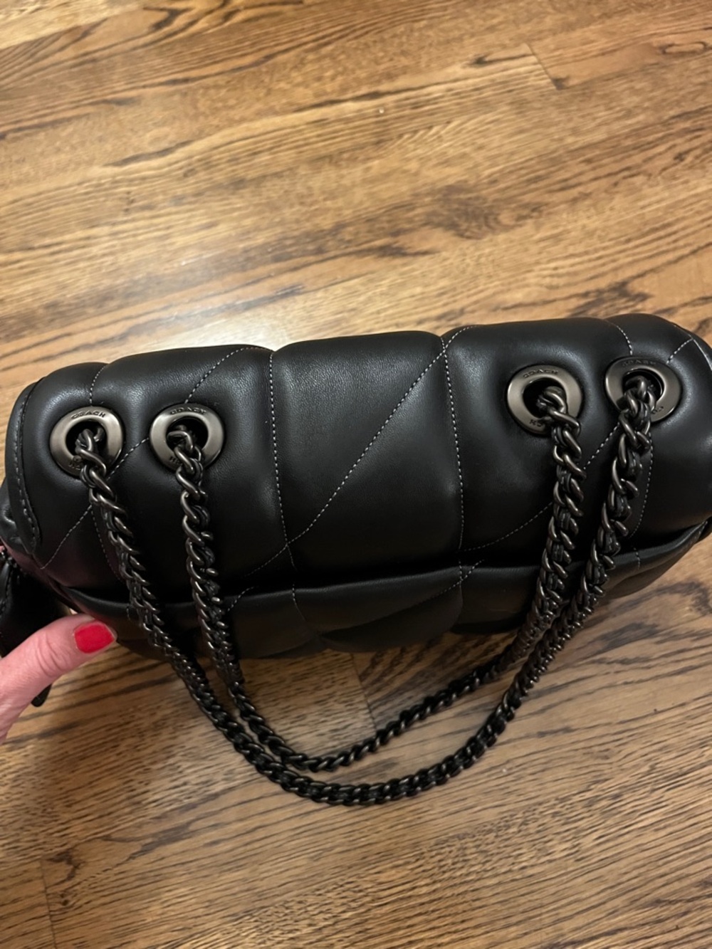 Coach Black Leather Pillow Madison Shoulder Crossbody Bag Quilting Full Size - Picture 11 of 15